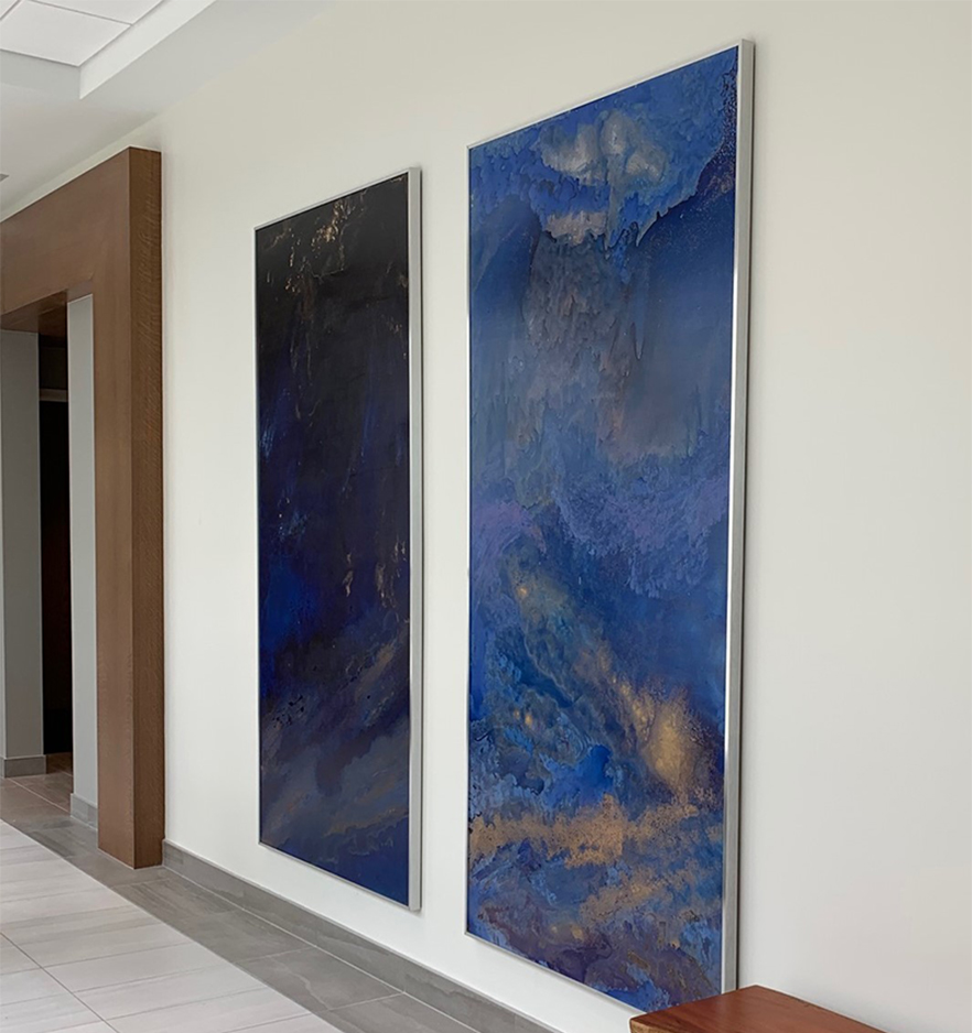 Lori Nozick - "Sea & Sky"  Patinated Steel Panels